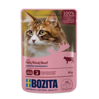 Bozita, Pouch HiG Beef, karma mokra dla kota, 85g