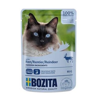 Bozita, Pouch HiS Reindeer, karma mokra dla kota, 85g