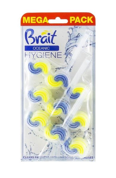 Brait, Hygiene & fresh, kostka toaletowa do wc 2-fazowa, oceanic