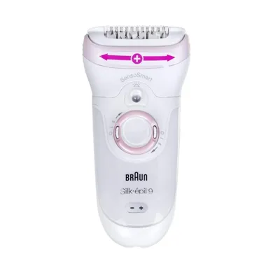 Braun, depilator z pęsetami, Silk-epil, SensoSmart, 9-985BS, biały