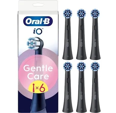 Braun, Oral-B, końcówki do szczoteczki elektrycznej iO Gentle Care Black, 6 szt