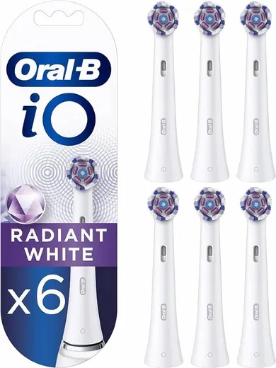 Braun, Oral-B, końcówki do szczoteczki elektrycznej iO Radiant, White, 8 szt.