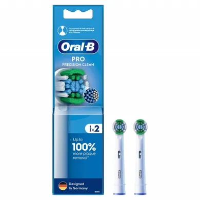 Braun, Oral-B, końcówki do szczoteczki elektrycznej Precision Clean, 2 szt.