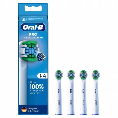 Braun, Oral-B, końcówki do szczoteczki elektrycznej Precision Clean, 4 szt.