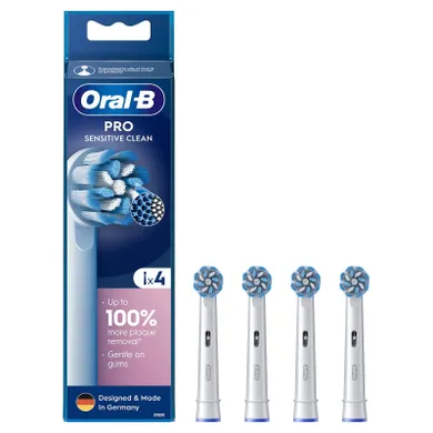 Braun, Oral-B, końcówki do szczoteczki elektrycznej Sensitive Clean, 4 szt.