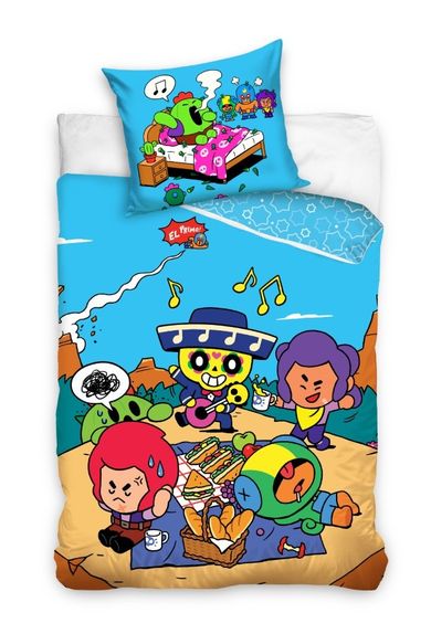 Brawl Stars, 2-częściowy komplet pościeli, 140-200 cm