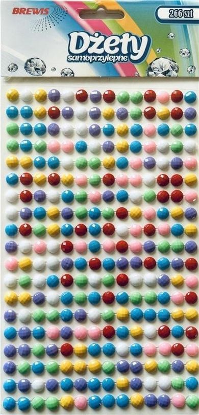 Brewis, dżety samoprzylepne, pastelowe 6 mm 266 szt.