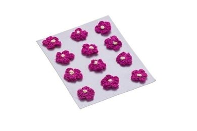 Brewis, kwiatki dekoracyjne, ciemny różowy, 18 mm, 12 szt.