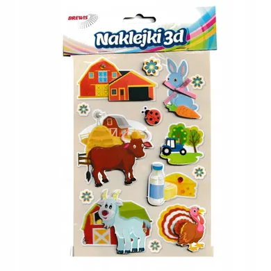 Brewis, naklejki 3D, farma, 1 arkusz