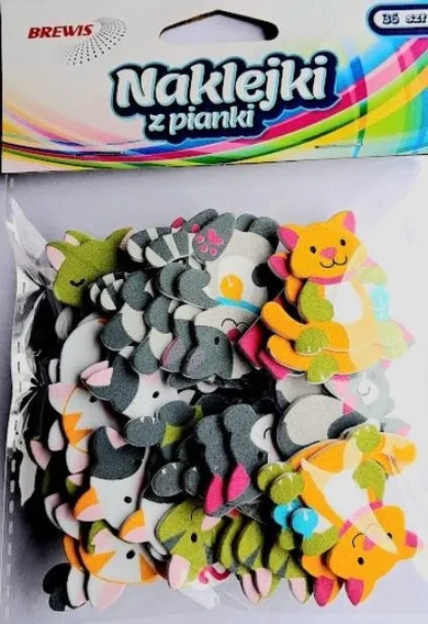 Brewis, naklejki z pianki, Koty