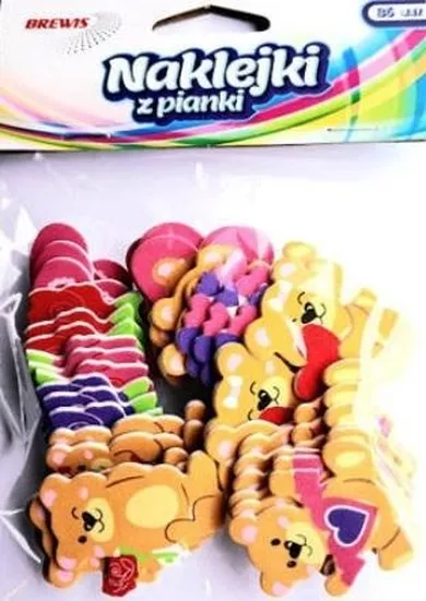 Brewis, naklejki z pianki, Misie z sercem