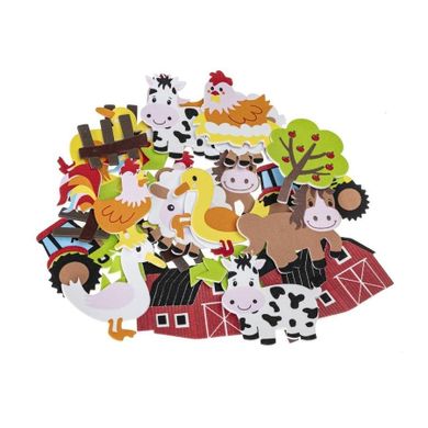 Brewis, naklejki z pianki, wieś, 36 szt.