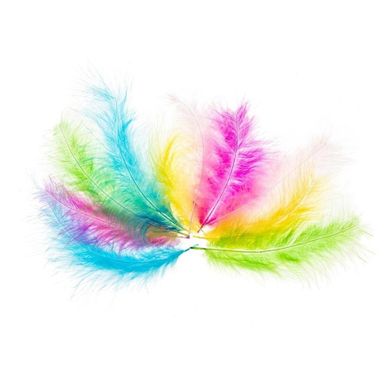 Brewis, piórka indycze, pastelowe, 10-15 cm