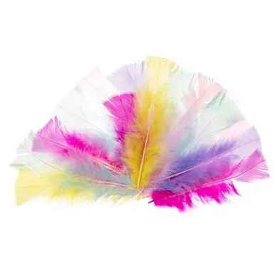 Brewis, piórka indycze ścięte, pastelowe, 10-15 cm