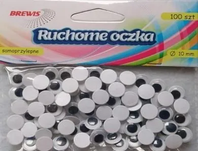 Brewis, ruchome oczka, 10 mm, 100 szt.