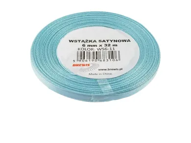 Brewis, wstążka satynowa, jasna niebieska, 6mmx32m