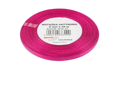 Brewis, wstążka satynowa, purpura, 6mmx32m