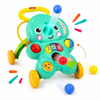 Bright Starts, Stroll 'n Roll, chodzik interaktywny, pchacz dla dzieci, 2w1