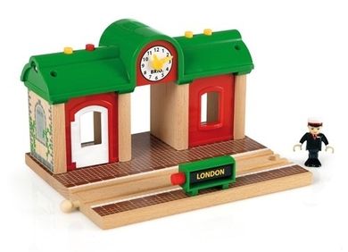 Brio World, Stacja kolejowa z nagrywarką, zabawka drewniana