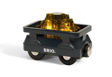 Brio World, Świecący wagon ze złotem, zabawka drewniana