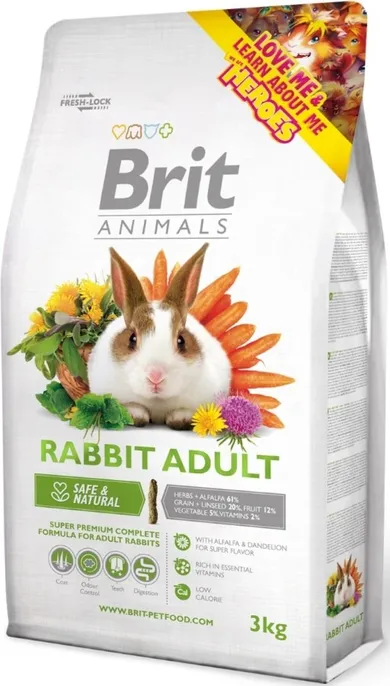 Brit Animals, Rabbit Adult Complete, karma dla królika, 3kg