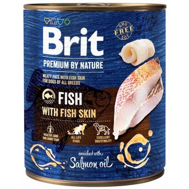 Brit, Premium by Nature, fish&fish skin, karma mokra dla psów, 800g