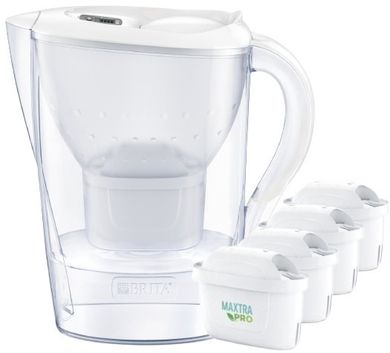 Brita, dzbanek filtrujący, 3,5l, Marella XL + 4 wkłady, Maxtra Pro Pure Performance, biały