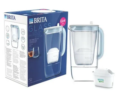 Brita, Glass Mx Pro Pure, dzbanek na wodę z filtrem, szklany