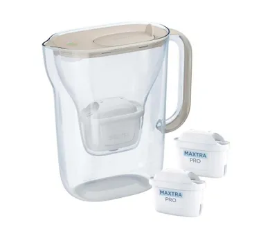 Brita, Style Essential, dzbanek filtrujący, 2 wkłady MaxtraPro PP, piaskowy, 2,4l