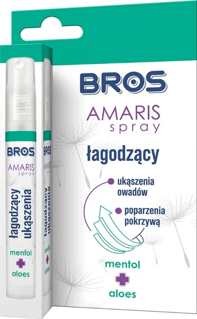 Bros, Amaris, spray łagodzący ukąszenia komarów, 9 ml