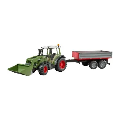 Bruder, Fendt Vario 211, traktor z ładowaczem i przyczepą, 1:16