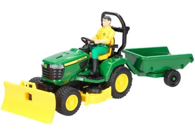 Bruder, John Deere, pojazd traktorek z kosiarką i figurką