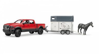 Bruder, RAM 2500 Power Wagon, auto z przyczepą do przewozu koni
