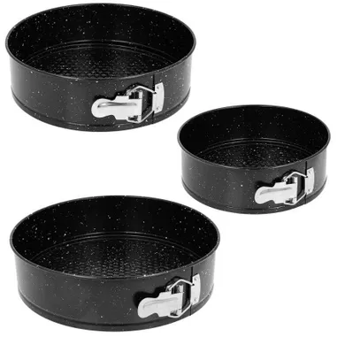 Brunbeste, formy, tortownice do pieczenia, granitowe, 22/24/26 cm, 3 szt., 1028