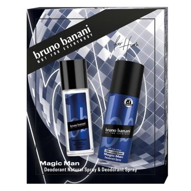 Bruno Banani, Magic Man, zestaw: dezodorant w naturalnym sprayu, 75 ml + dezodorant, spray, 150 ml