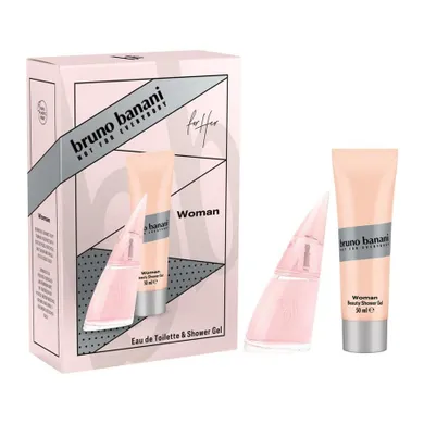 Bruno Banani, Woman zestaw: woda toaletowa, spray, 30 ml + żel pod prysznic, 50 ml