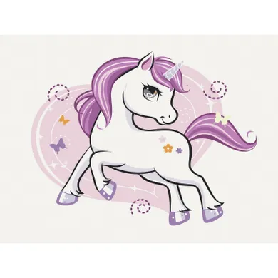 Brushme, Kids, malowanie po numerach, błyszczący jednorożec, 30-40cm