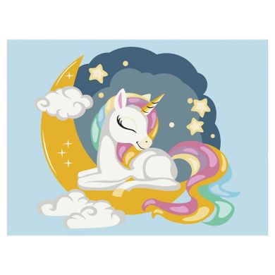 Brushme, Kids, malowanie po numerach, tęczowy jednorożec, 30-40 cm