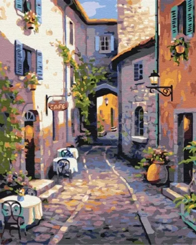 Brushme, malowanie po numerach, cicha ulica, 40-50 cm