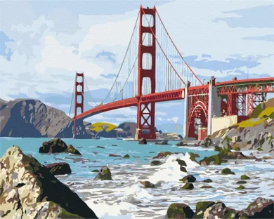 Brushme, malowanie po numerach, most San Francisco, 40-50 cm