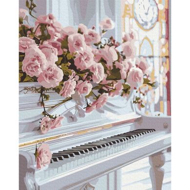Brushme, malowanie po numerach, romantyczny fortepian, 40-50 cm