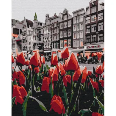 Brushme, malowanie po numerach, tulipany Amsterdamu, 40-50 cm