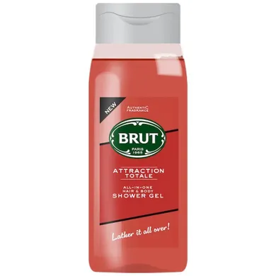 Brut, Attraction Totale, żel do mycia ciała i włosów, 500 ml