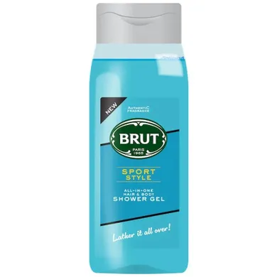 Brut, Sport Style, żel do mycia ciała i włosów, 500 ml