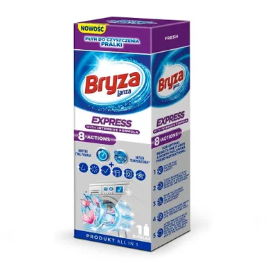 Bryza, Lanza, Express, 8 Action, Fresh, płyn do czyszczenia pralki, 250 ml