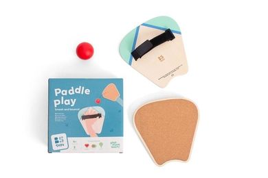 BS Toys, rakietki do padla, drewniane, gra zręcznościowa