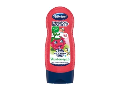 Bubchen, Raspberry Fun, Shampoo & Shower Gel, 2w1, szampon i żel pod prysznic, 3l+, 230 ml