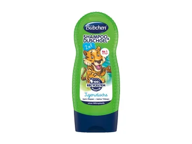 Bubchen, Tiger Wash, Shampoo & Shower Gel, 2w1, szampon i żel pod prysznic, 3l+, 230 ml