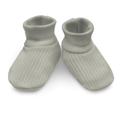 Buciki niechodki niemowlęce, prążkowane, szare, Pinokio