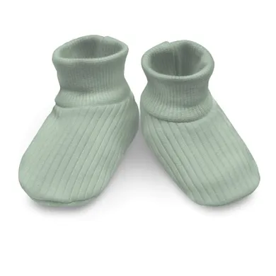 Buciki niechodki niemowlęce, prążkowane, zielone, Pinokio